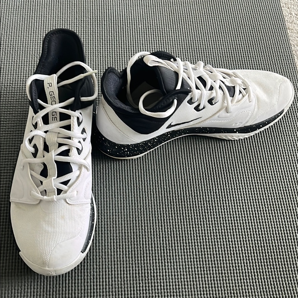 P. George Nike Black and White Sports Sneakers